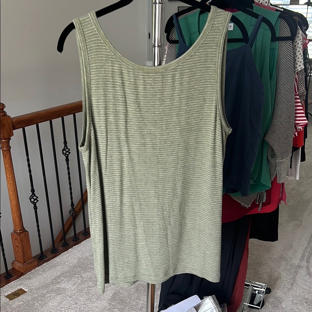 CAbi Moss Ruffled Tank Top - Picture 4 of 4